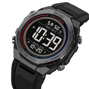 Skmei - 2513 - Digital Sports Watch - Black/Black image 0