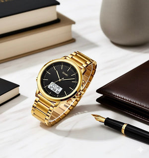 Skmei - 1652 (Chain) - Multifunctional Waterproof - Gold/White-Steel image 4