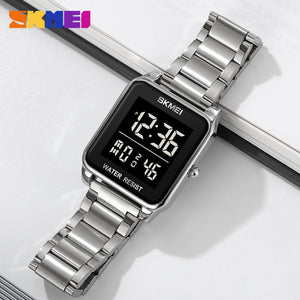 SKMEI 2154 Rectangle Digital Sports Wristwatch - silver/black image 1