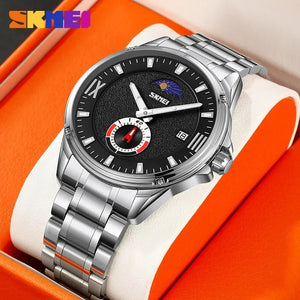 SKMEI - 9326 - High Quality Luxury Watch - silver-black image 2