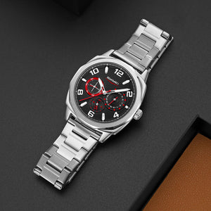SKMEI - 9350 - 3ATM Waterproof Men Business Watch - Silver/Black image 0