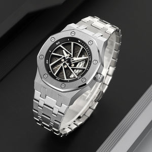 SKMEI - 2359 - Rotating Wheel Sports Edition Watch - silver-steel image 1
