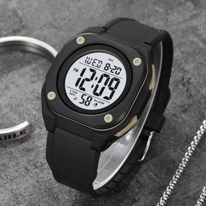 Skmei - 2160 - Smart Digital Functions Watch - black/apricot image 3
