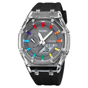 Skmei - 2100 - World Time 50m Waterproof - Black/Grey image 0