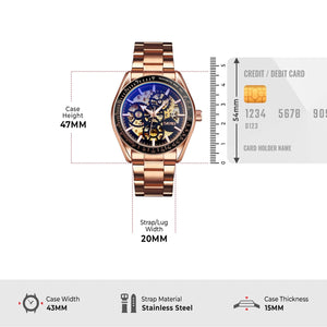 SKMEI - 9194 - Automatic Skeleton Machine - rose gold image 3