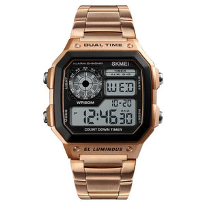 Skmei - 1335 - Digital Sports Countdown Waterproof Watch - RoseGold image 0