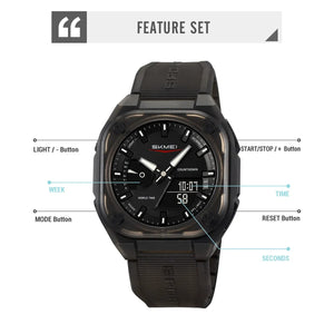 Skmei - 2328 - World Master Dual Display Watch - Black/Transparent image 6