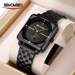 Skmei - 2413 - Minimal Elegant Square Design - Black/Black image 2