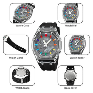 Skmei - 2100 - World Time 50m Waterproof - Black/Grey image 6