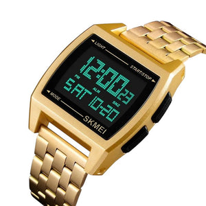 SKMEI - 1368 - Digital Electronic Male Clock Military Sports Watch - gold image 1