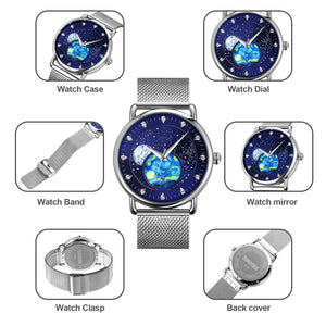 Skmei - 9283 - Classic Analog Galaxy Dial Watch - blue-steel image 2