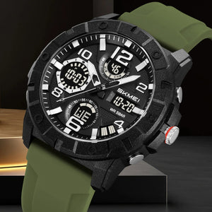 Skmei - 2487 - Urban Storm Dual Display Watch - Army Green image 3