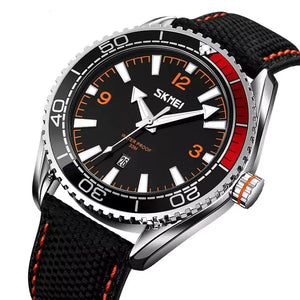 Skmei - 9291 - Fashion Business Genuine Strap Waterproof - Orange image 5