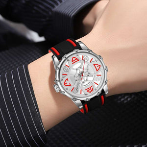 SKMEI 9342 Racing Analog Quartz Sports Watch - Red image 2