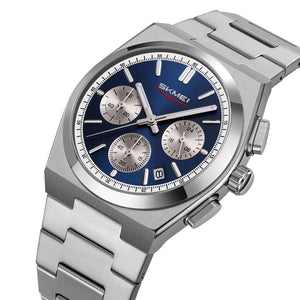 SKMEI - 9371 - Premium Quartz Chronograph Watch - silver/blue image 0