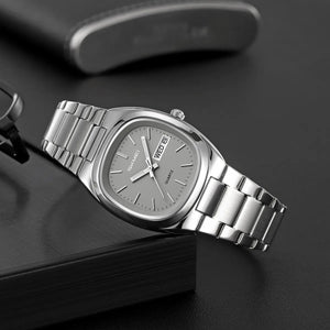 SKMEI 2420 Unisex Analog Quartz Day-Date Watch - silver/grey image 1