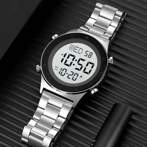 SKMEI 2079 Digital Electronic Waterproof Multifunctional - Silver-Steel