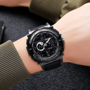 SKMEI - 2098 - Digital Dial Silica Gel Strap Watch for Men - black-black image 3