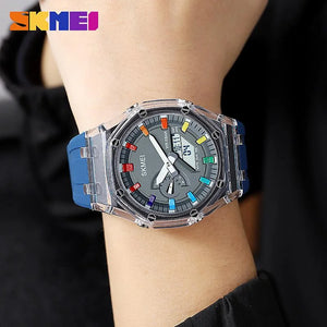 Skmei - 2100 - World Time 50m Waterproof - Blue image 4