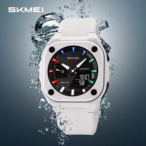 Skmei - 2328 - World Master Dual Display Watch - White image 2