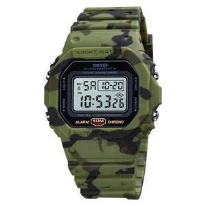 SKMEI 1628 Classic Digital Sports Watch - ArmyGreen/Camo