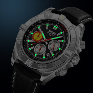 SKMEI - 9322 - Male Wristwatch Business Sport Chronograph - Silver/Black image 5