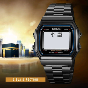 SKMEI - 2194 - Qibla Azan Time Reminder Prayer Watch - black image 3