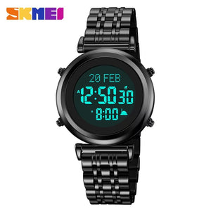 SKMEI - 2139 - Qibla Azan Time Reminder Prayer Watch - black-black image 2