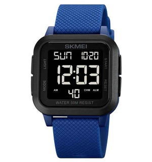 SKMEI 1894 Classic Digital Square Watch - Blue/Black