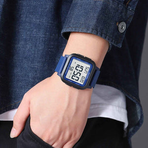 SKMEI 1894 Classic Digital Square Watch - Blue/white