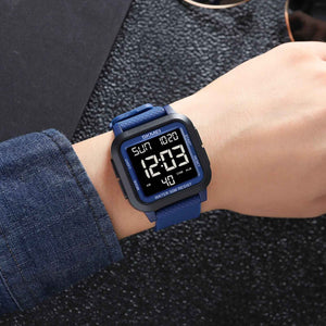 SKMEI 1894 Classic Digital Square Watch - Blue/Black