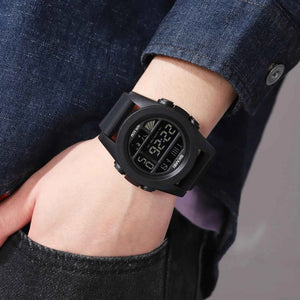 SKMEI 1906 Bold Digital Sports Watch - Black/Black