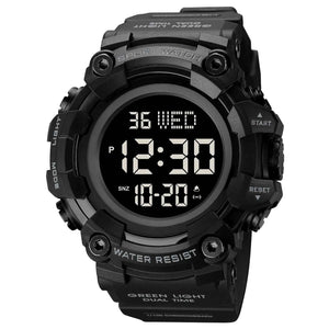 SKMEI 1968 Rugged Digital Sports Watch - Black/Black