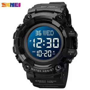 SKMEI 1968 Rugged Digital Sports Watch - Black/Black