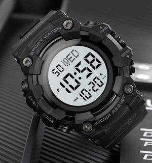 SKMEI 1968 Rugged Digital Sports Watch - Black/White