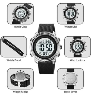 SKMEI 1996 Digital Sports Watch - Black/White