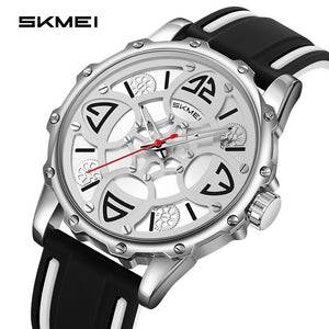 SKMEI 9342 Racing Analog Quartz Sports Watch - Black image 3
