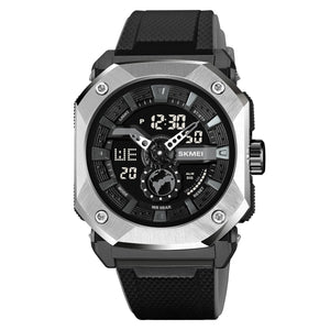 SKMEI - 2272 - Rugged Luxury Sports Watch - Silver/Black image 2