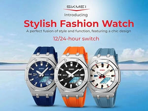 Skmei - 2243 - World time 50 Timezone- Silver/DarkBlue image 5