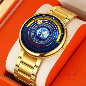 SKMEI - 2361 - Earth Orbit Quartz Watch - gold image 1