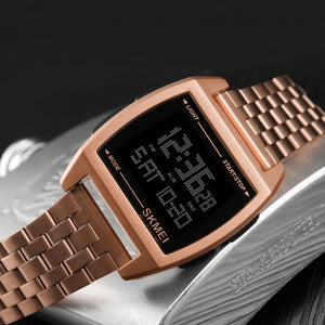 SKMEI - 1368 - Digital Electronic Male Clock Military Sports Watch - rose gold image 1