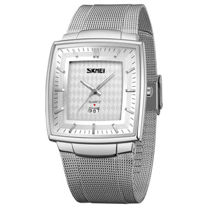 SKMEI - 9311 - Elegant Square Quartz Mesh Edition Watch - silver/silver image 0