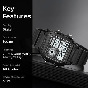 Skmei - 1998 - Digital Sports 50M Waterproof Watch - Black image 4