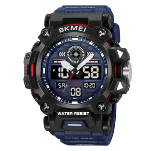 SKMEI 2226 Rugged 3-Time Digital Sports Watch - Blue