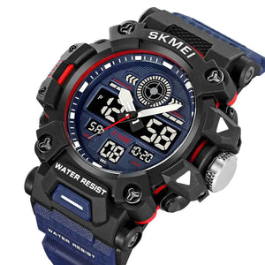 SKMEI 2226 Rugged 3-Time Digital Sports Watch - Blue