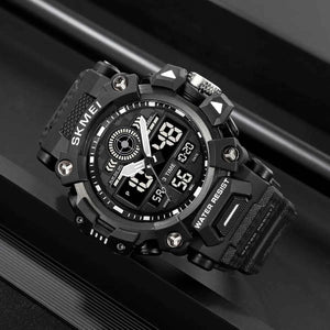 SKMEI 2226 Rugged 3-Time Digital Sports Watch - Black