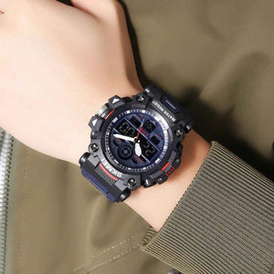 SKMEI 2226 Rugged 3-Time Digital Sports Watch - Blue