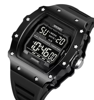 SKMEI 2296 Digital Sports Countdown Timer Watch - bright/black/black image 1