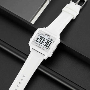 SKMEI 2320 Digital Countdown Sports Watch - White/White
