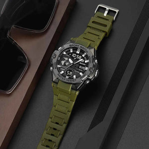 SKMEI 2383 Analog Digital Sports Watch - ArmyGreen